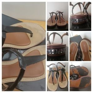 Boutique 9 Blcack Rhinestone Sandal